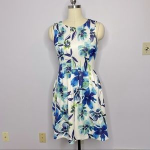 Vince Camuto Fit/Flare Floral Tropical Dress 6